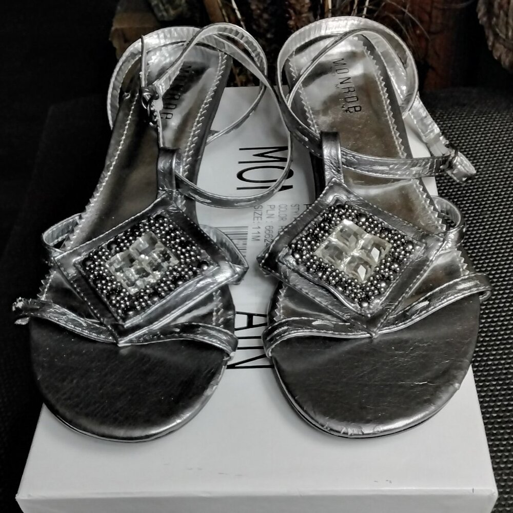 Metallic Grecian Ankle-Straps